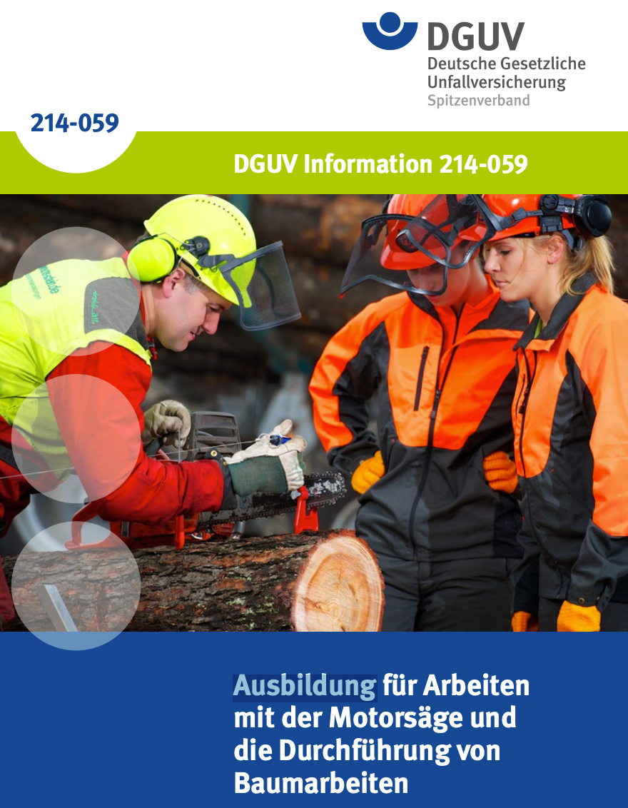 Ausbildung nach DGUV 214-059 Richtlinie